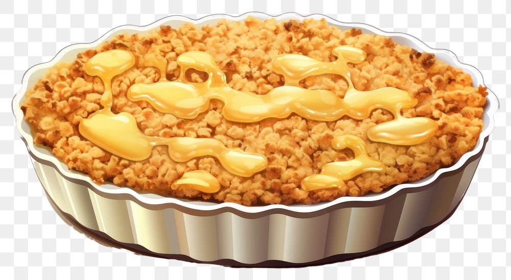 PNG  Apple crumble dessert food cake. AI generated Image by rawpixel.