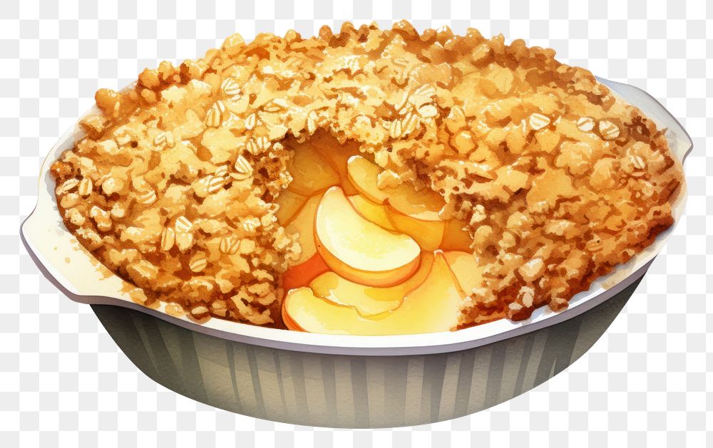 PNG Apple crumble dessert food breakfast. AI generated Image by rawpixel.