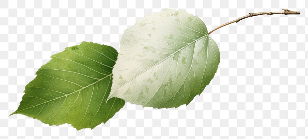 PNG  Birch leaf plant food white background. AI generated Image by rawpixel.