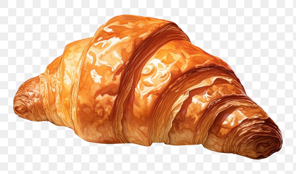 PNG Powered sugar croissant food white background viennoiserie. AI generated Image by rawpixel.