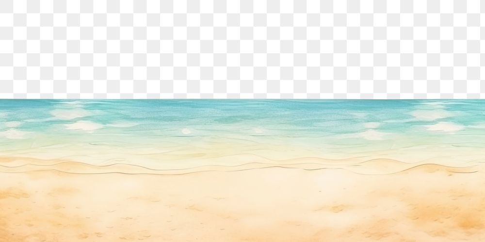 PNG Beach scenery in summer landscape outdoors horizon. AI generated Image by rawpixel.
