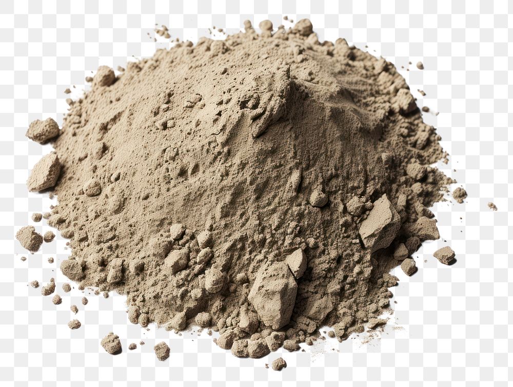 PNG Clay powder soil white background ingredient.