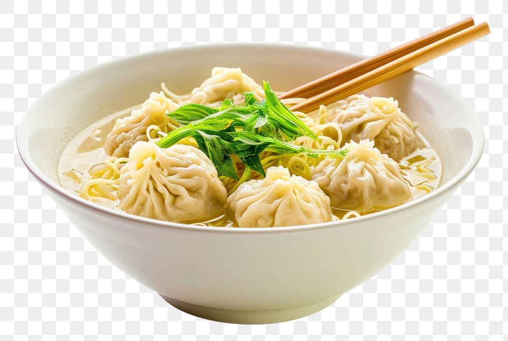 PNG Soup dumpling noodle food.