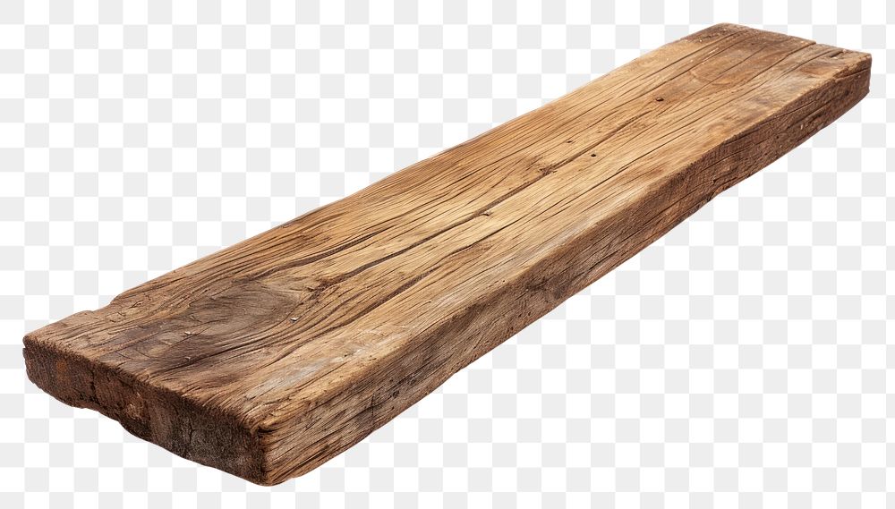 PNG Wooden plank hardwood lumber white background.