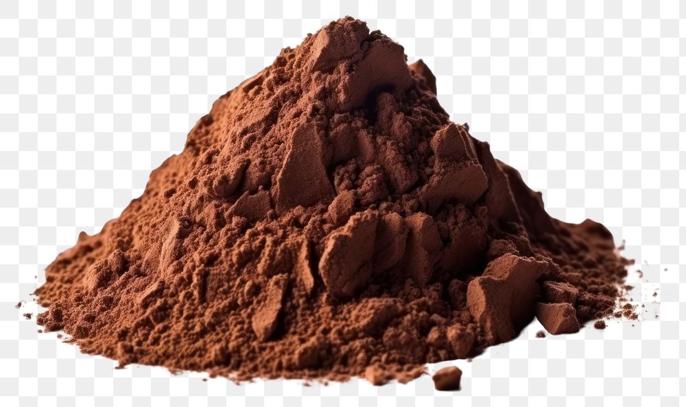 PNG  Cocoa powder dessert cocoa soil. AI generated Image by rawpixel.