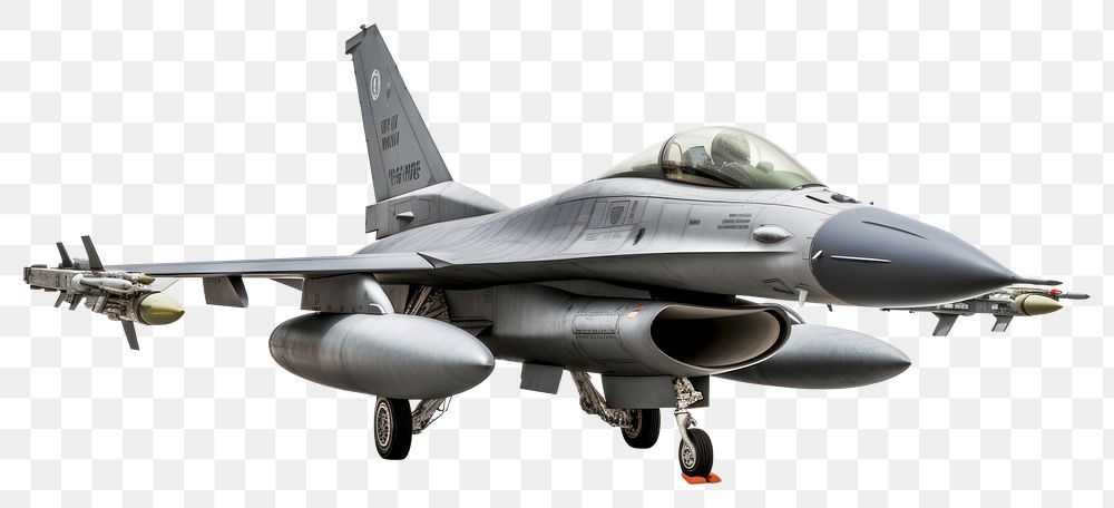 PNG  Military jet fighter f-16 aircraft airplane vehicle. AI generated Image by rawpixel.