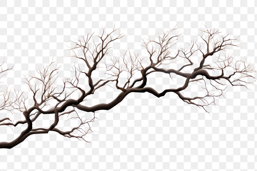 PNG Tree branches sketch plant white background.