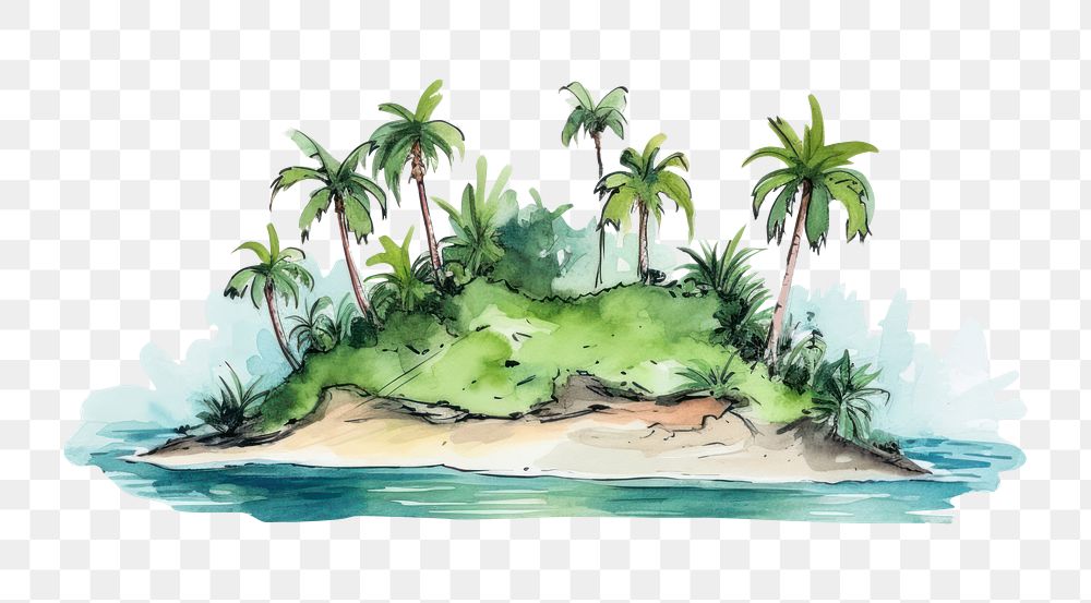 PNG  Tropical island outdoors cartoon nature.