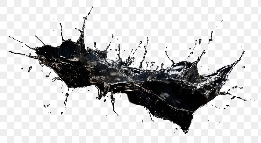 PNG Water splash isolated black black background destruction.