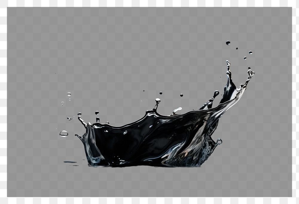 PNG Water splash isolated black black background refreshment.