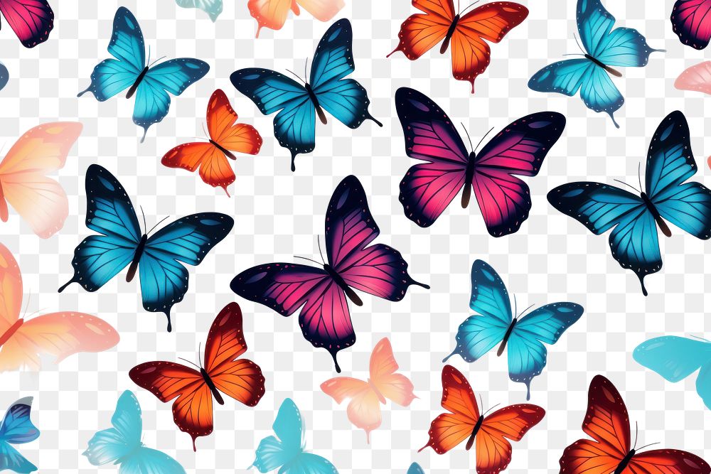 PNG Butterfly vector background pattern backgrounds animal. AI generated Image by rawpixel.