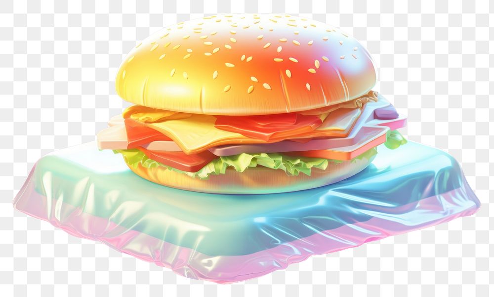 PNG A burger placed on picnic mattress ketchup food hamburger.