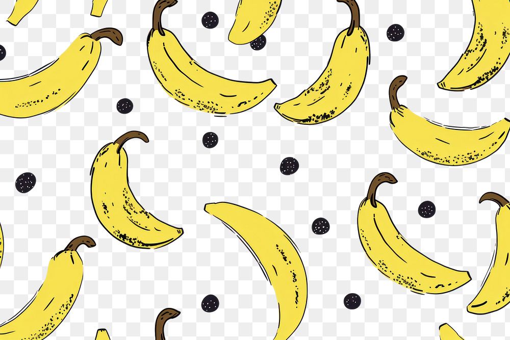 PNG Cute banana backgrounds pattern fruit. AI generated Image by rawpixel.