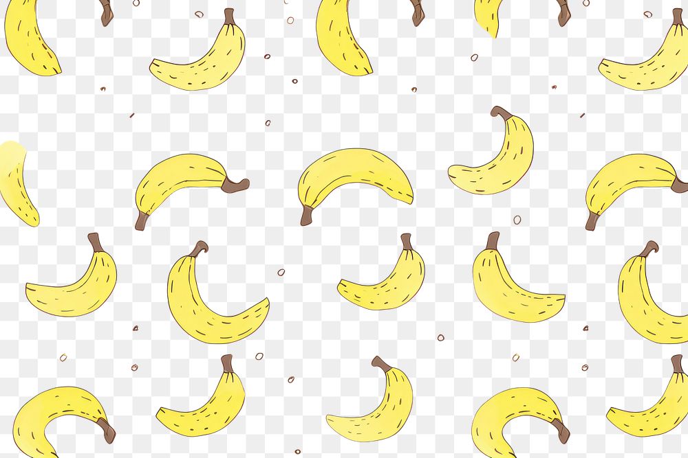 PNG Cute banana backgrounds pattern food. AI generated Image by rawpixel.