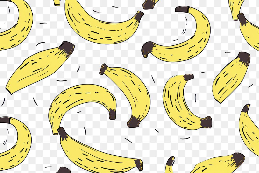 PNG Cute banana backgrounds pattern fruit. AI generated Image by rawpixel.