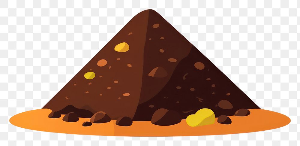 PNG A Mound of soil pyramid architecture chocolate.