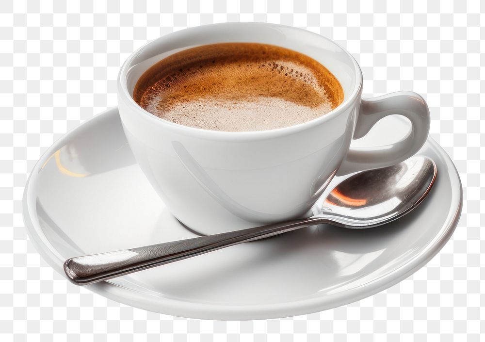 PNG A cup of coffee saucer drink spoon