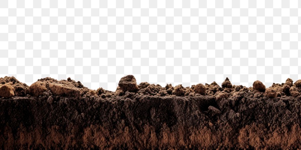 PNG A section of Soil soil nature white background.