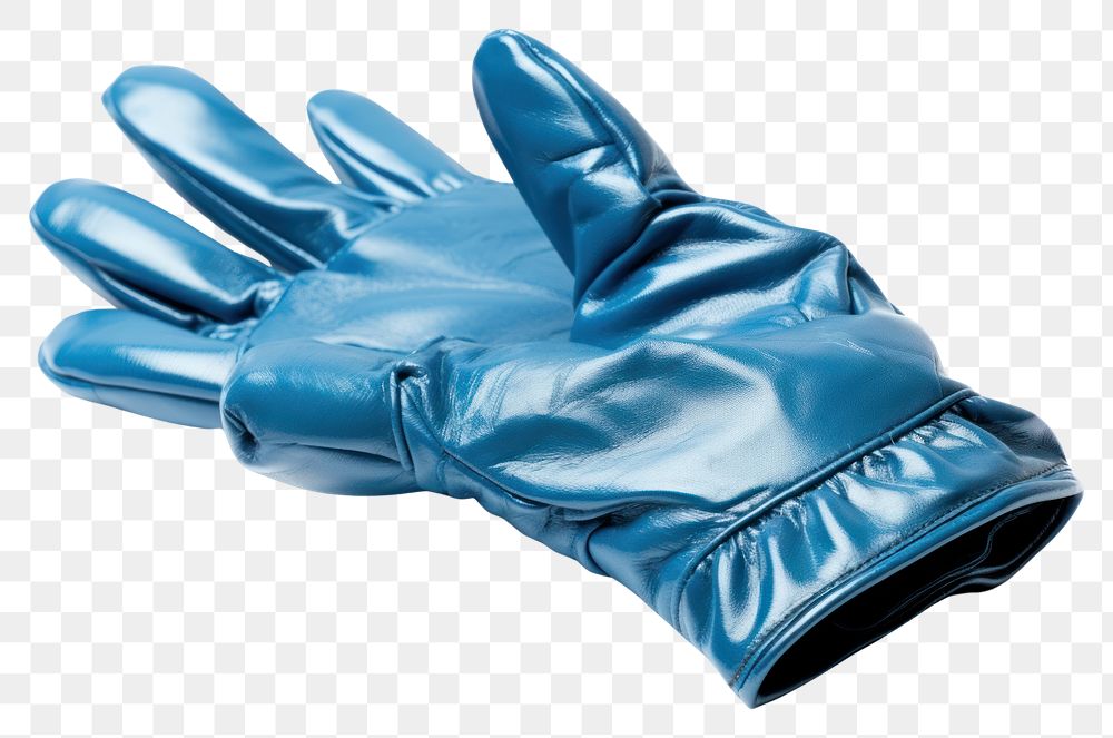 PNG Blue gloves white background protection security.