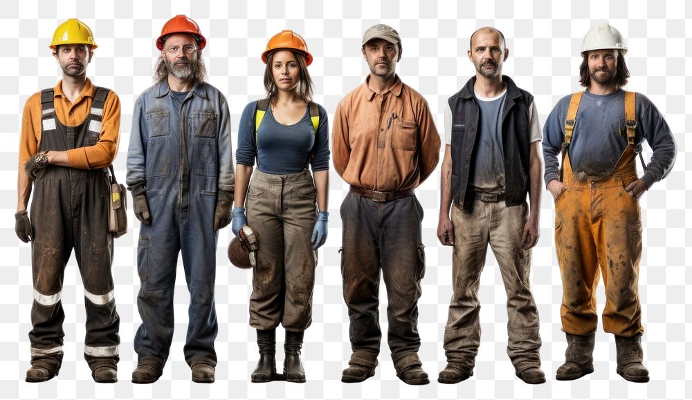 PNG  Construction industry workers hardhat helmet people. AI generated Image by rawpixel.