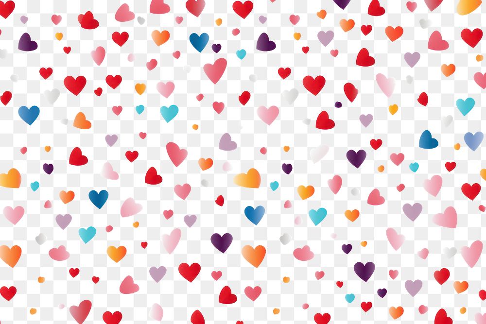 PNG Small heart pattern backgrounds confetti. AI generated Image by rawpixel.