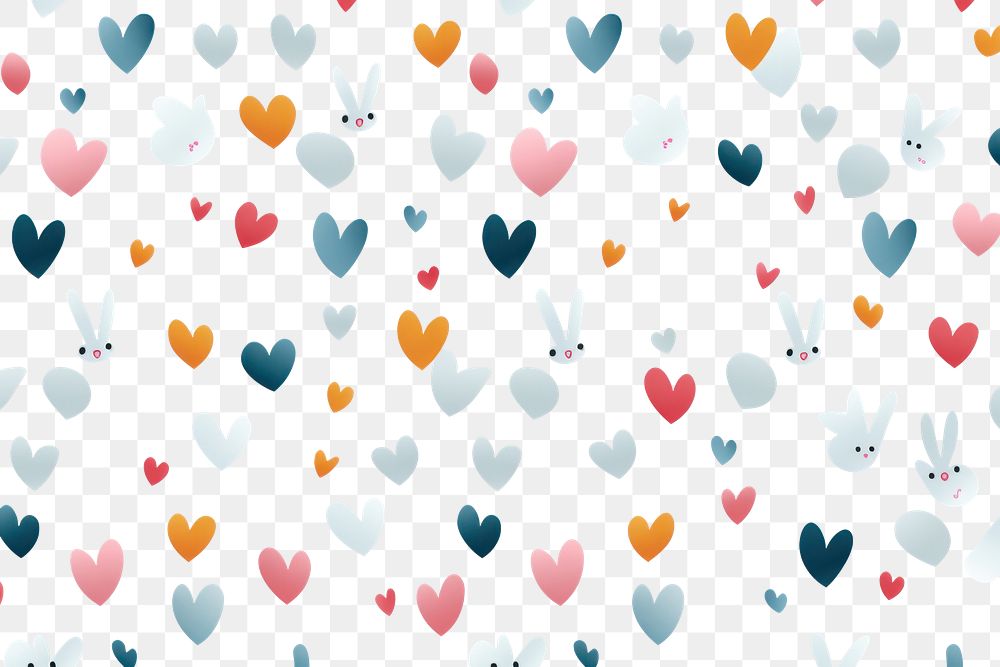 PNG Small rabbits pattern backgrounds confetti. AI generated Image by rawpixel.
