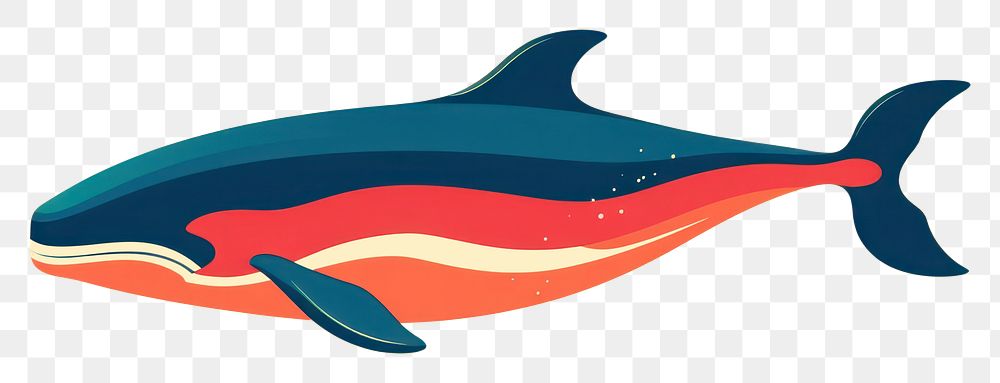 PNG  Whale dolphin animal fish. AI generated Image by rawpixel.