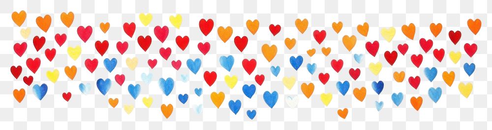 PNG Floating hearts backgrounds white background creativity.