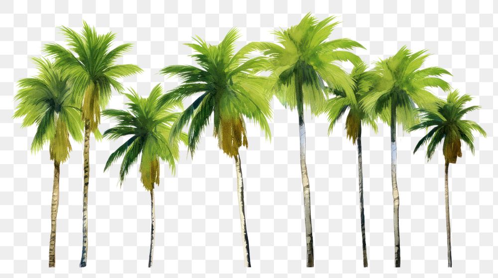 PNG Green palm tree border nature outdoors plant.