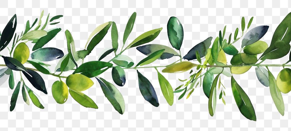 PNG Olive and leaves plant herbs leaf.