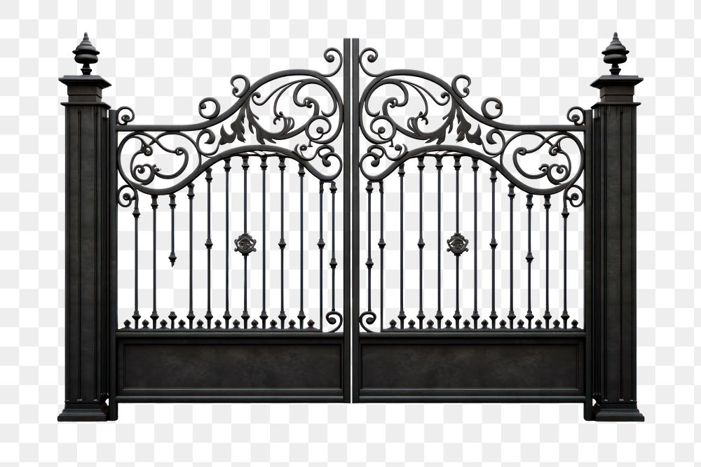 PNG  Iron gates white background architecture protection