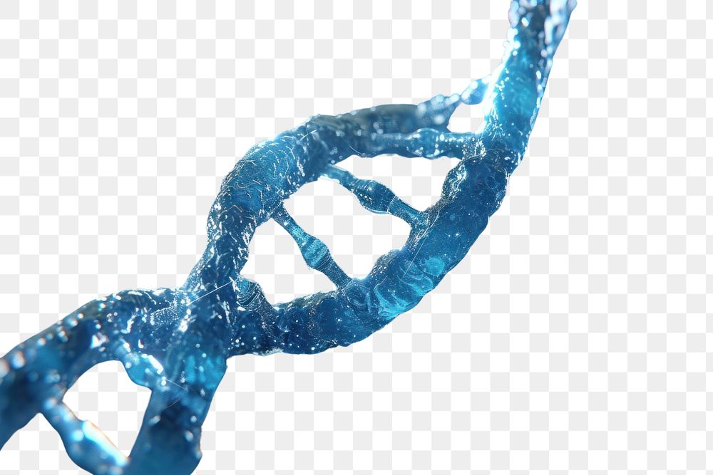 PNG DNA strand blue underwater undersea.