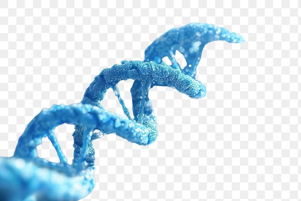 PNG DNA strand blue research undersea.