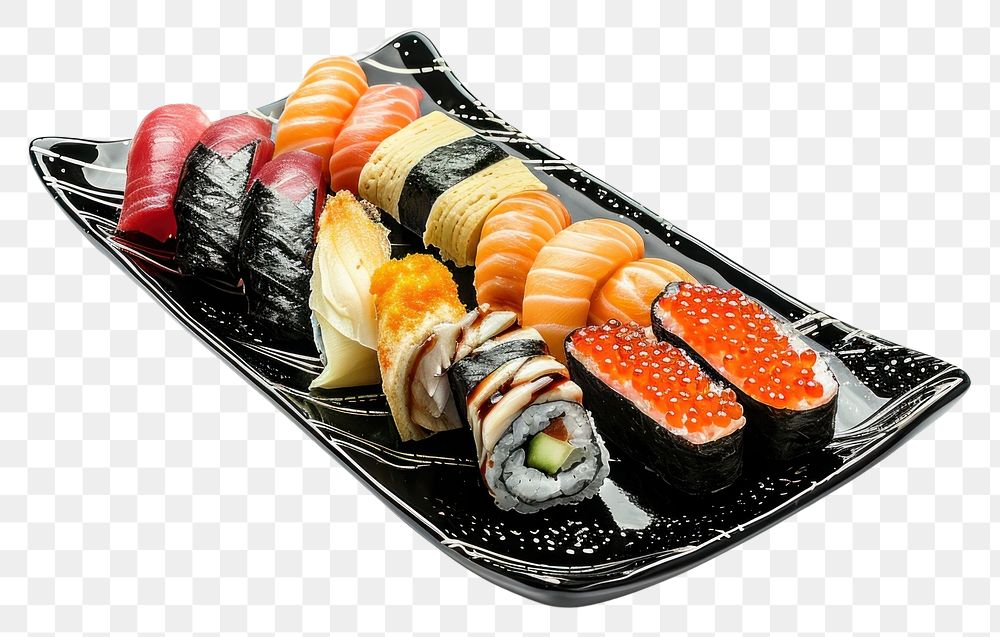 PNG Sushi platter dish plate food.