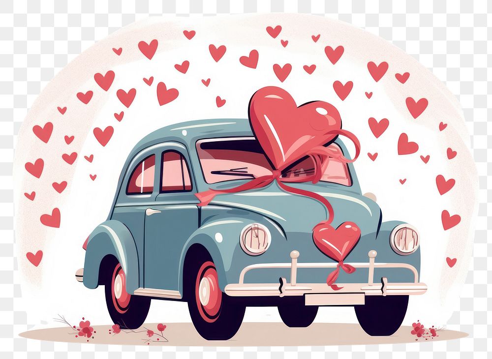 PNG  Car vehicle heart day. AI generated Image by rawpixel.