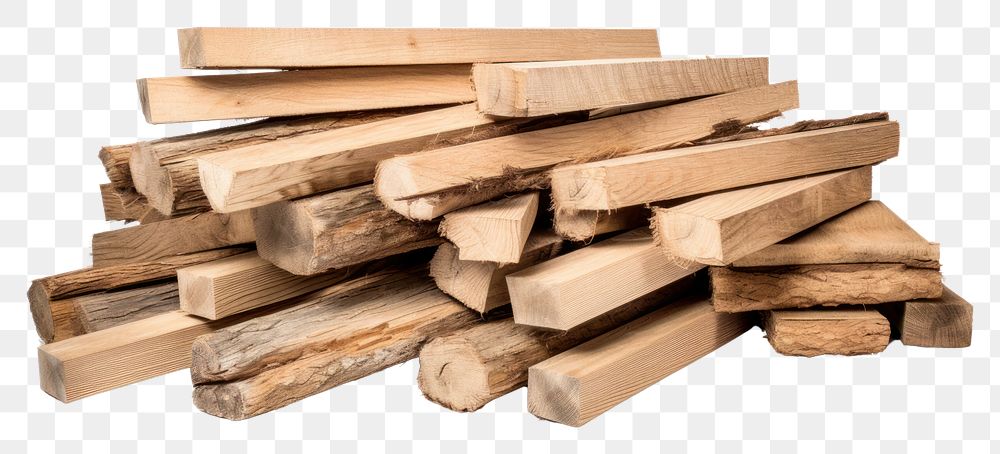 PNG  Cut oak planks wood lumber white background.
