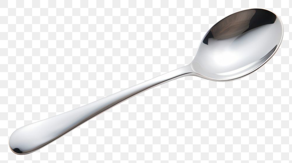PNG Spoon silver white background silverware.