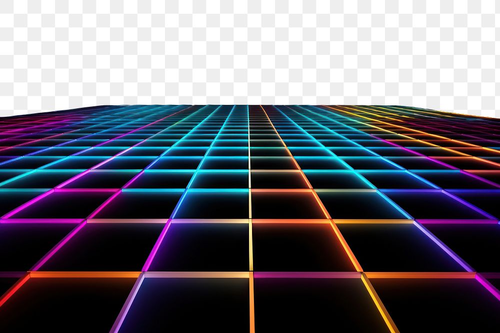 PNG Technology light effect grid floor colorful backgrounds