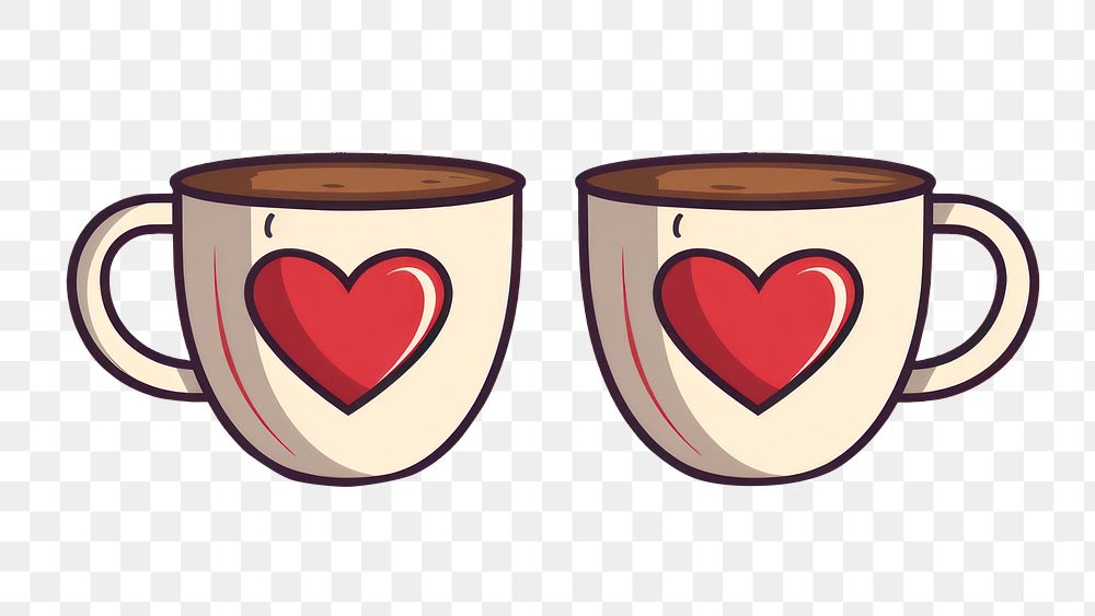 PNG  Cups coffee vector illustration design drink mug refreshment. AI generated Image by rawpixel.