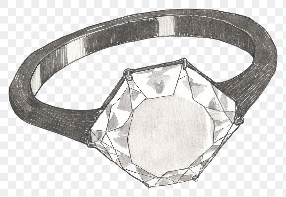 PNG Illustration of a diamond ring jewelry white background accessories.