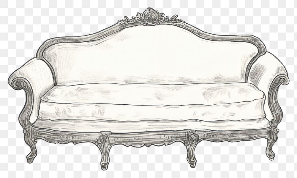 PNG Illustration of a sofa furniture white background architecture.