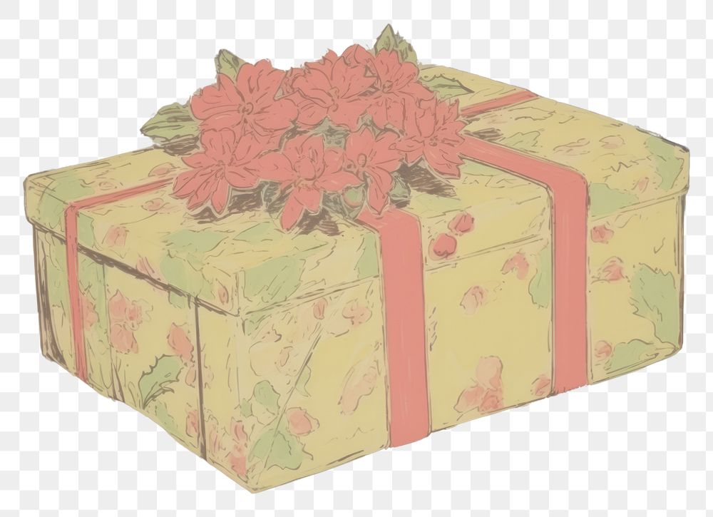 PNG  Christmas gift paper box celebration.