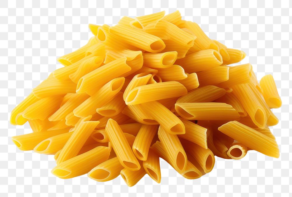 PNG  Penne raw pasta Italian food white background.