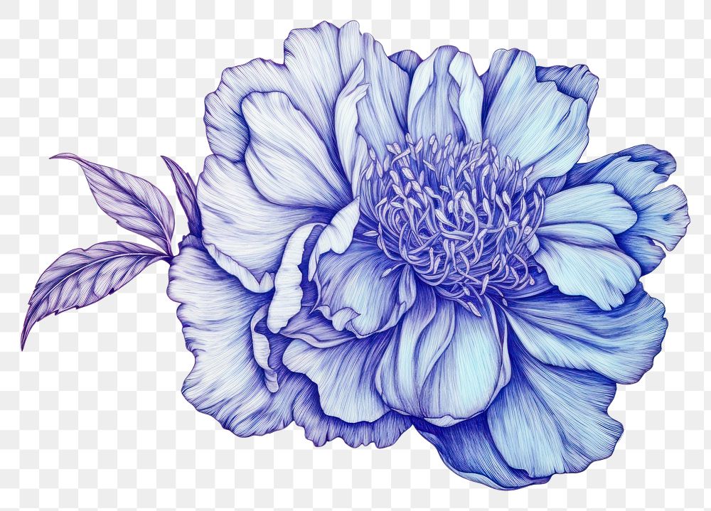 PNG  Drawing peony sketch flower dahlia.