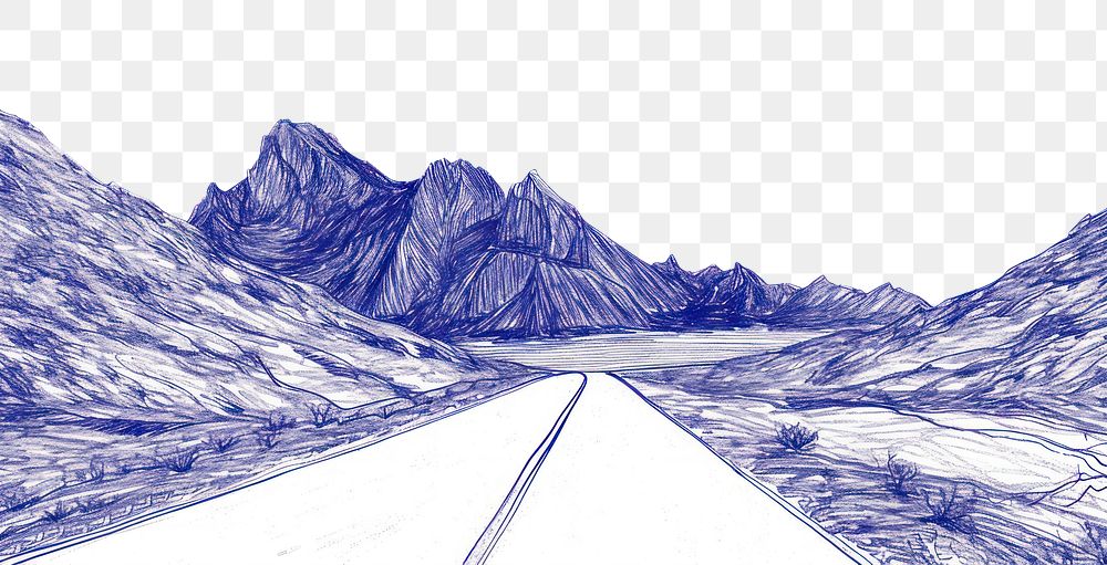 PNG Mountain drawing nature sketch.