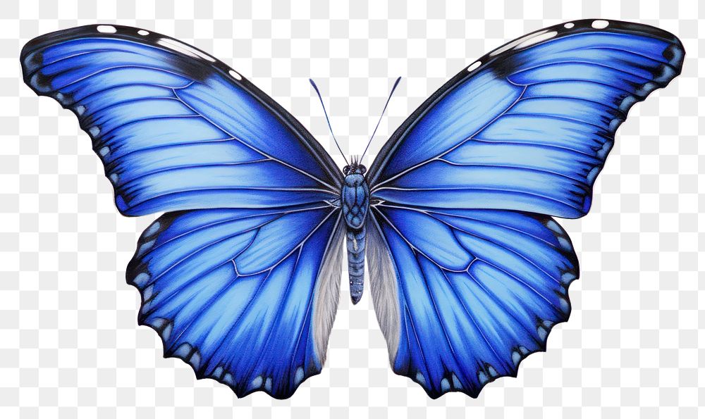 PNG  Drawing butterfly animal insect blue.