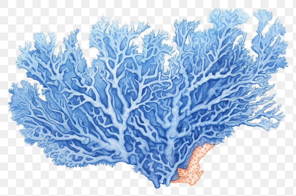 PNG  Drawing coral nature sketch blue.
