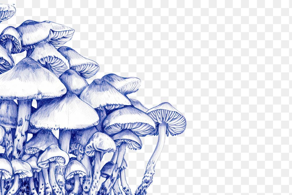 PNG Mushroom drawing fungus sketch.
