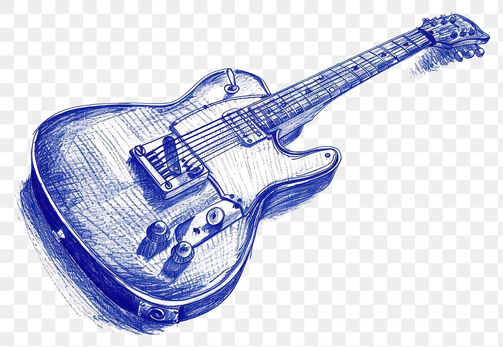 PNG  Drawing guitar sketch paper creativity.