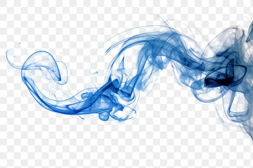 PNG Smoke drawing sketch blue.